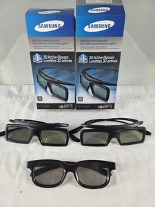 2 Pair SAMSUNG 3D Active Glasses SMART TV Lunettes 3D