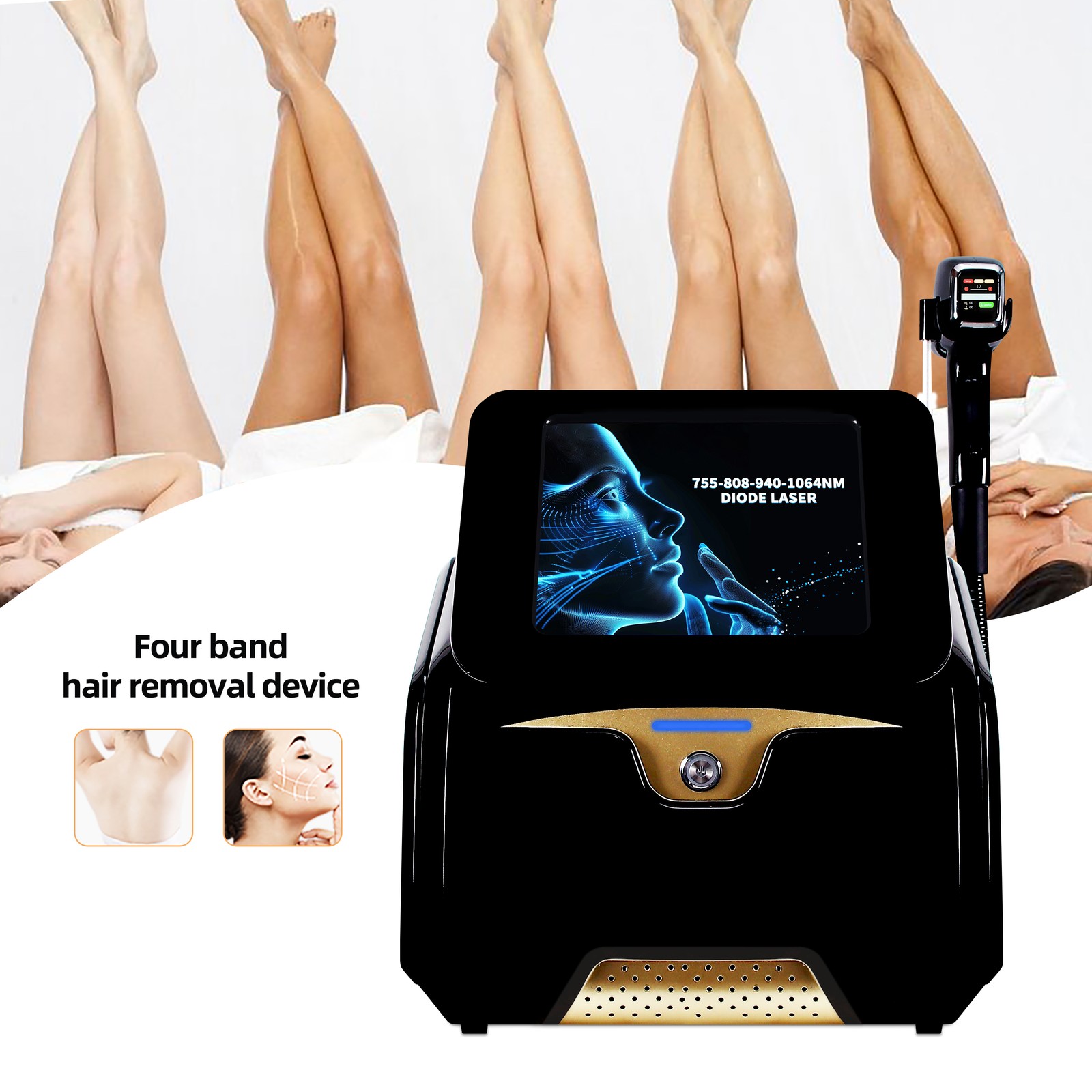 Permanent Depilation Diode Laser Hair Removal Machine Skin rejuvenation Firming