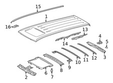 Genuine Genuine Toyota Sienna Right Roof Drip Molding 75551-08020
