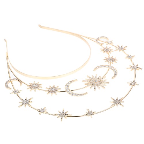 Moon Hairband Bride Miss Sun Headband Headpiece Star Crowns for Women - Picture 9 of 12