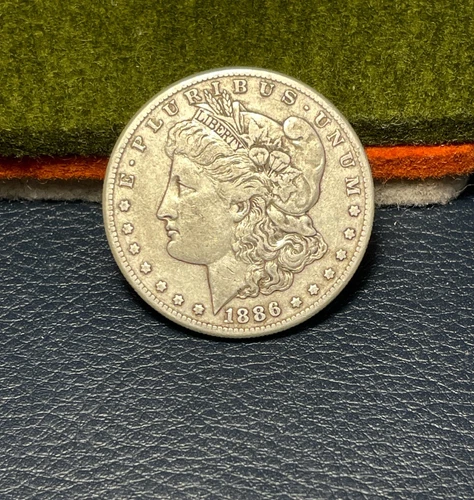 (#102340) Morgan Dollar:  1886 S.  VF   Much Better date!     (see video!)