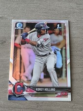 Topps Bowman Chrome Korey Holland Cleveland Indians BDC-89 2018 1st Refractor