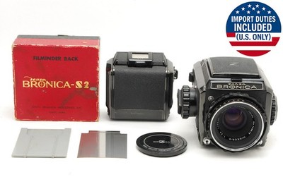 N MINT】 Zenza Bronica S2 S2A Black 6x6 Film Camera P 75mm F2.8
