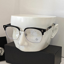 Chrome Style Glasses Hearts Metal Half Frame ...