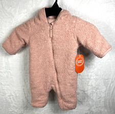 Wonder Nation Baby Bunting Pram Snowsuit Winter Fleece Pink Size 0-3 Months NEW