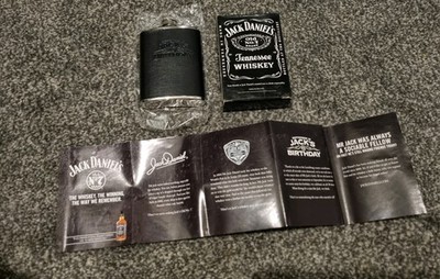 Jack Daniels Old No7 Marke Edelstahl 4 Unzen Flachmann Brandneu 
