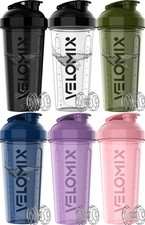 -6 PACK- 28 oz Protein Shaker Bottle for Protein Mixes - 6x Wire Whisk  Leak...