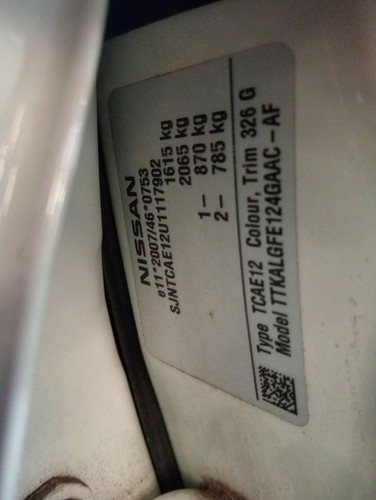 888453VU0B CEINTURE DE SECURITE ARRIERE GAUCHE / 508866 POUR NISSAN NOTE - Photo 7/8