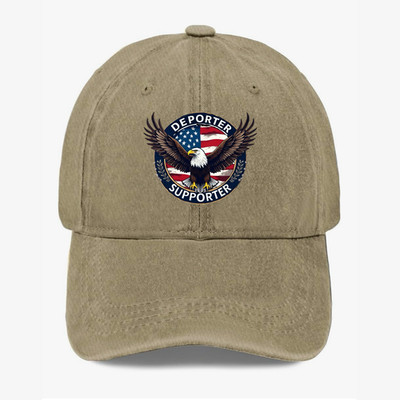 Patriotic Eagle USA Flag Hat Vintage Washed Baseball Dad Cap Adjustable Unisex