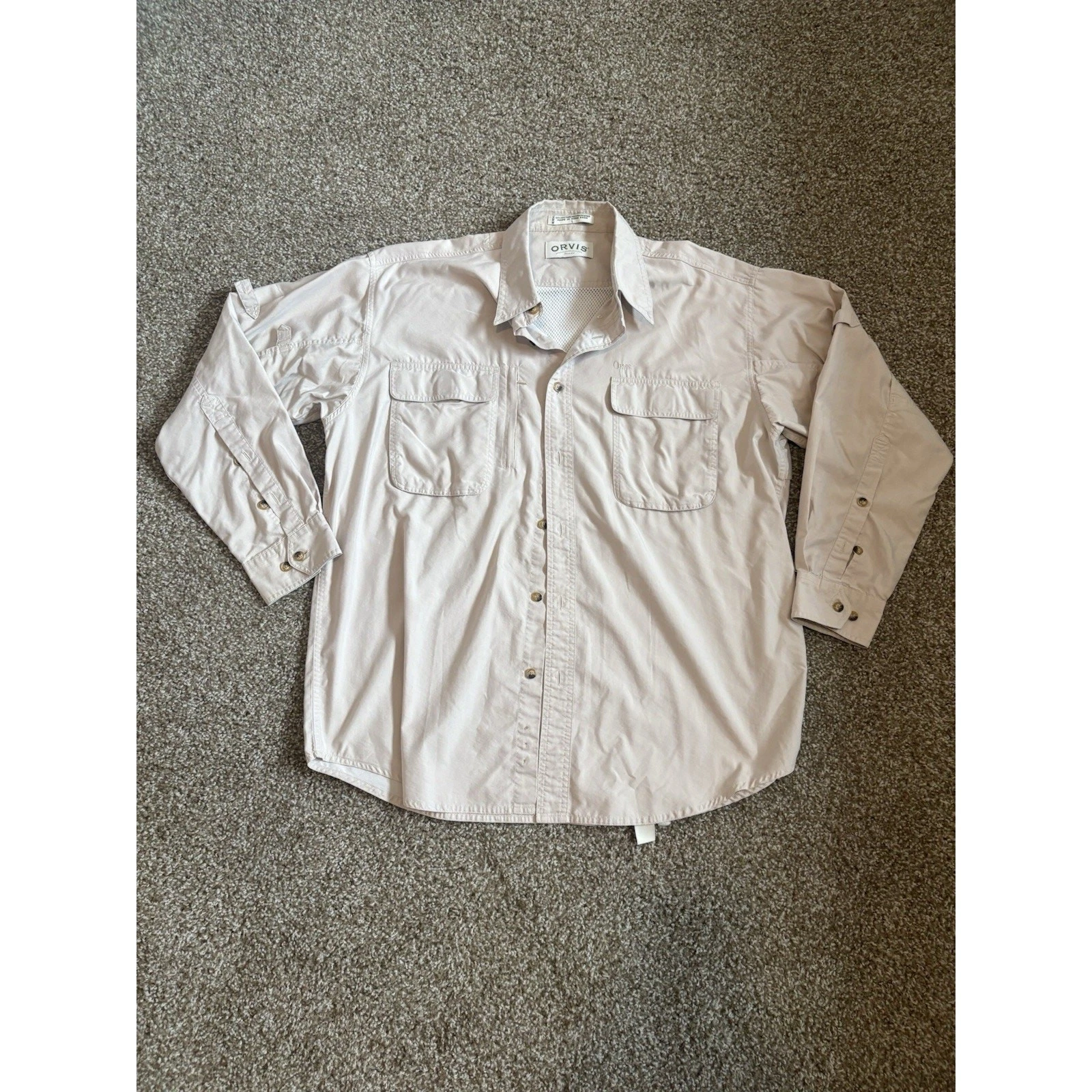 Orvis Shirt Mens Large Beige Vented Mesh Lined Fishing Button Up Long Sleeve
Opens in a new window o