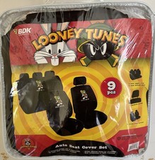 Rare Vintage Marvin The Martian Car Seat Covers 9 Piece Full Set Warner Bros