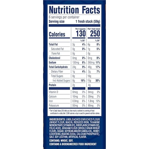 Fresh Stacks Graham Crackers, Bulk Travel Snacks, 6 Boxes (36 Multi Snack Packs) - Picture 6 of 12