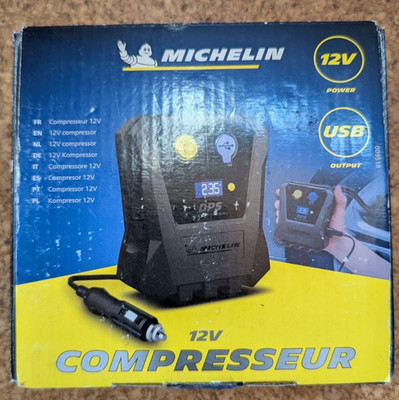 Michelin 12V Digitaler Kompressor Luftpumpe Auto Minikompressor USB Top Zustand