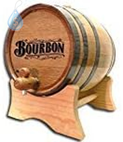 2 Liter Charred American White Oak Bourbon Aging Barrel Dispenser, B512