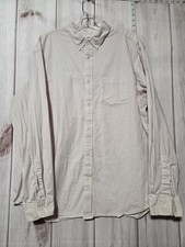 Old Navy Shirt Mens 2XL White Red Blue Classic Regular Fit Button Up Long Sleeve