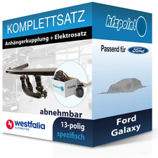 Für Ford Galaxy 06- WESTFALIA Anhängerkupplung abnehmbar + 13polig E-Satz AHK FP