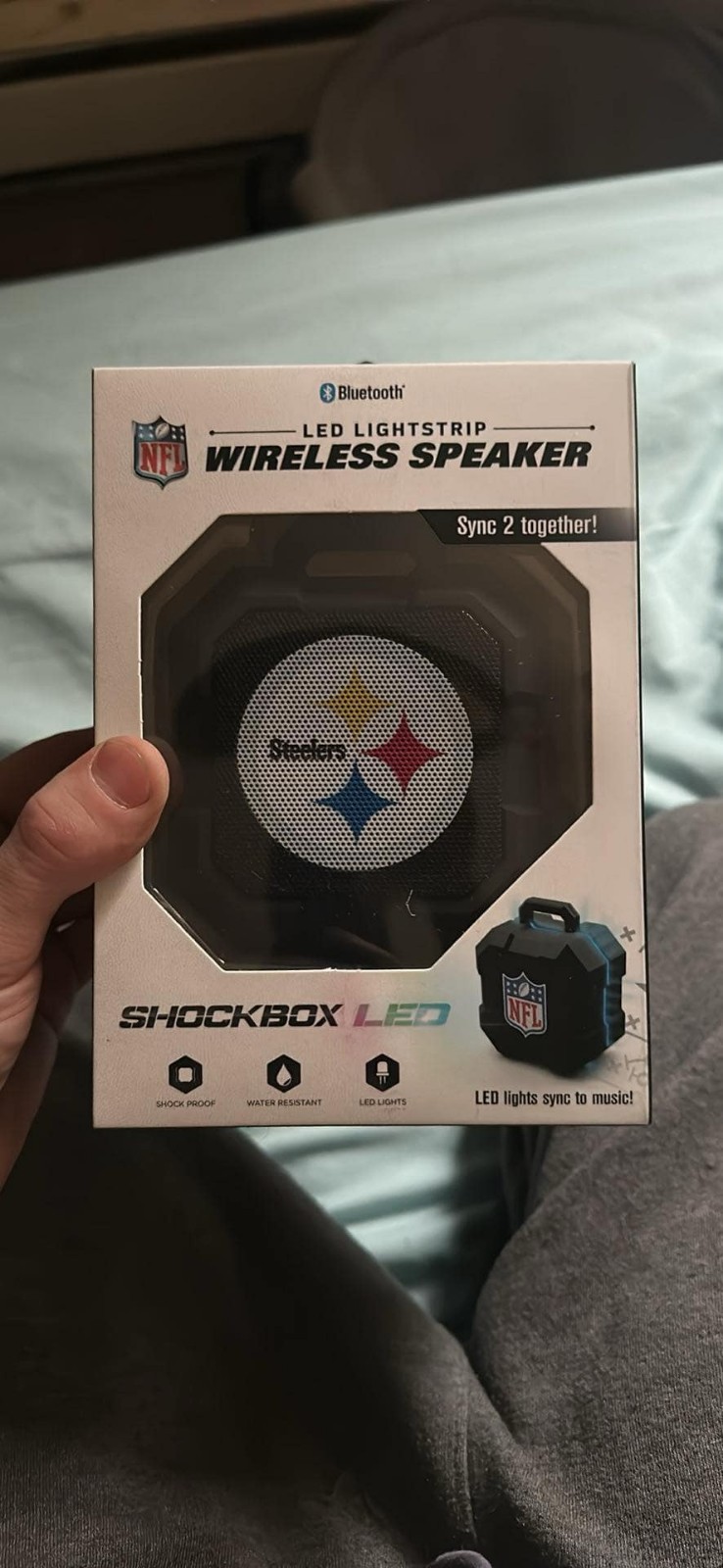 NFL Pittsburgh Steelers Shockbox LED Wireless Bluetooth Speaker