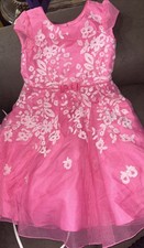 Jona Michelle Girls Sleeveless Special Occasion Dress Pink Flower/ Floral Size 5