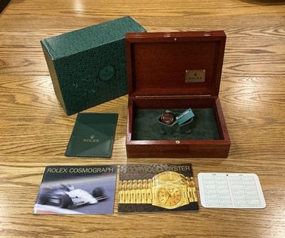 Authentic 1998 ROLEX Daytona 16523 ZENITH Watch Box Set With Tags 1998 Booklets