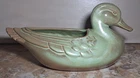 Vintage Frankoma Art Pottery Mallard Duck Planter Prairie Green #208A