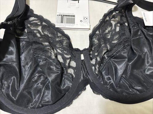 M&S FABULOUS WILD BLOOMS LACE UNDERWIRED FULL CUP Bra In BLACK Size 36H - Picture 6 of 7