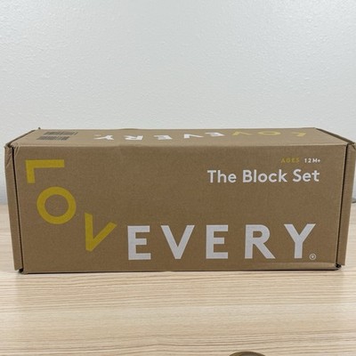 LOVEVERY The Block Set Ages for 18+ Months, Builds Problem Solving Skills Wood