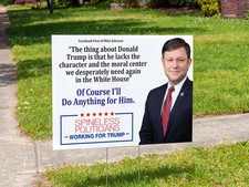 Anti Trump Yard Sign Political Message Spineless Outdoor Lawn Decor