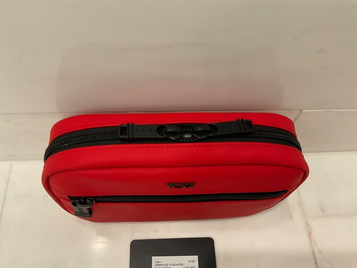 NEW Tumi + 8.0” x 4.5” Ballistic Nylon Zip Around Case - TUMI RED