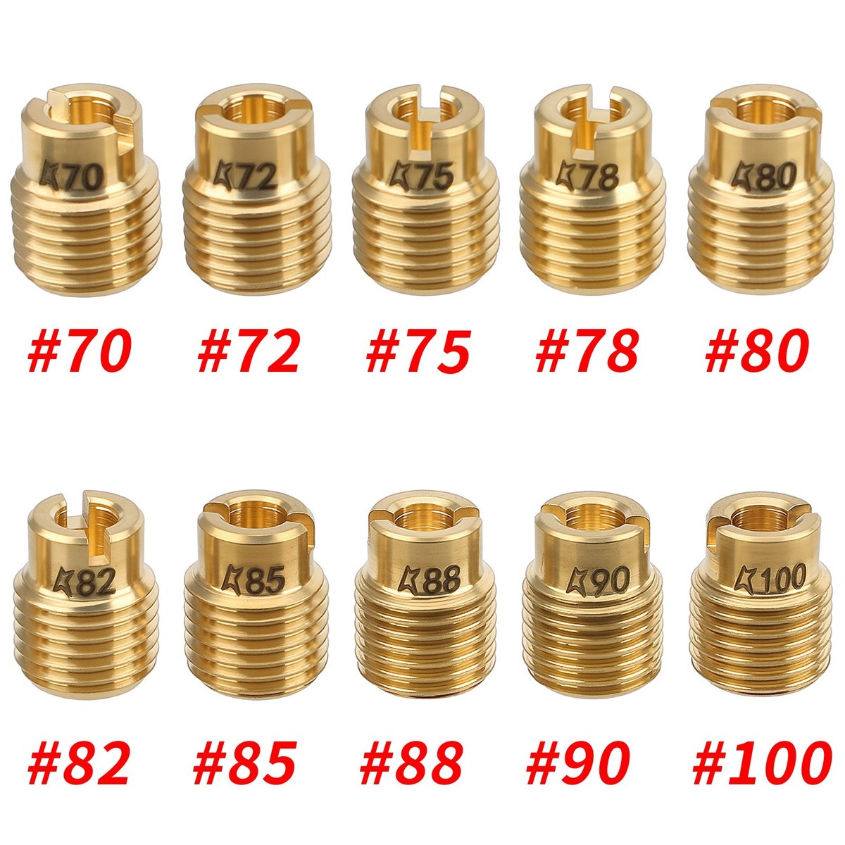 10pcs Carburetor Main Jet Kit for Honda GX160 GX200 GX390 Predator