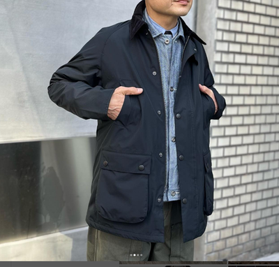 NAVY ~ Crafted in the UK ~ Barbour Classic BEDALE Waxed Jacket