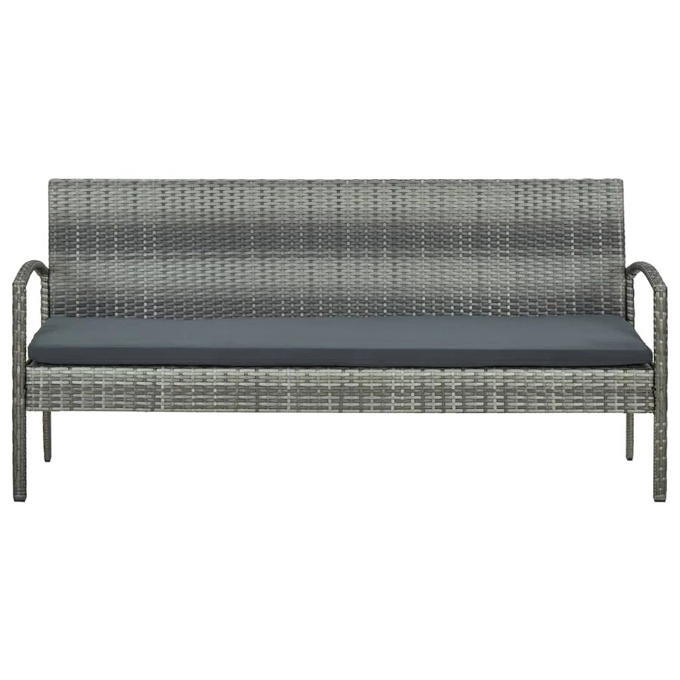 Patio 3-Seater Sofa Grey - Image 2 of 4