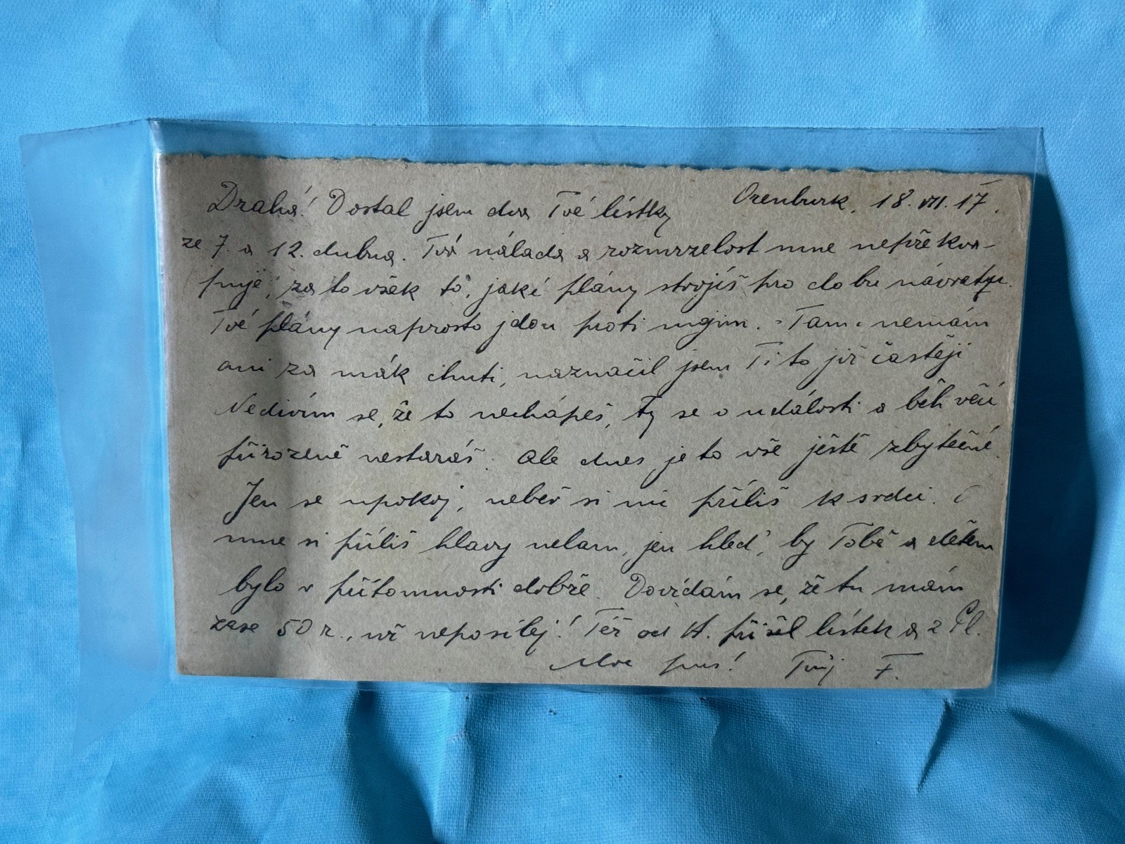 WW1 Hand Written Prisoner of War Correspondence via Red Cross, Czech Soldier