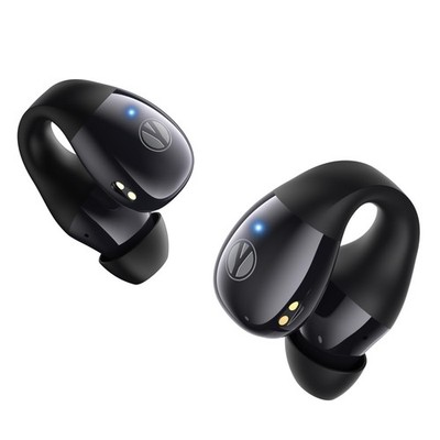 Open Ear Earbuds, Clip On Earbuds Wireless with 44H Playtime & Charging Case, Bl