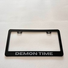New Demon Time Joke Funny License Plate Frame - Black Durable