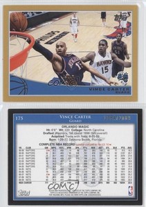 2009-10 Topps Gold /2009 Vince Carter #175 HOF