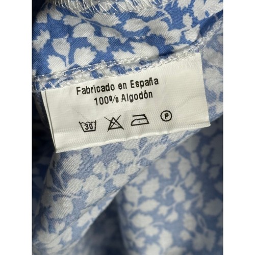 Friki Bubble Strampler 0 blau weiß Blumen Baumwolle Spanisch Baby Einteiler Strampler - Bild 6 von 7