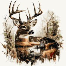 Paint by Numbers Kit for Adults Beginner,Deer Easy Paint by Number Kits Canvas..