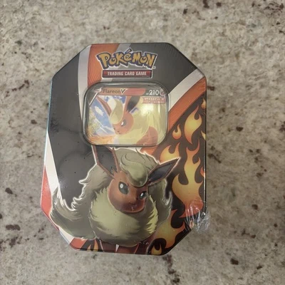 Pokémon TCG: Eevee Evolutions Flareon V Tin – Brand New & Factory Sealed Pokemon - Image 1 of 4