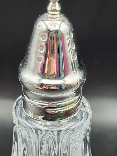 Shannon Crystal Ireland Silverplate Tops Salt & Pepper shakers - Picture 3 of 8