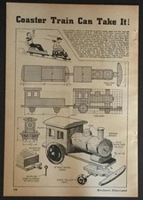 Wooden Coaster Train Locomotive  Freight Car 1941 HowTo build PLANS