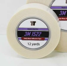 3M 1522 Double Sided Clear Daily Wear 1" X 12 Yards Wig Toupee Roll