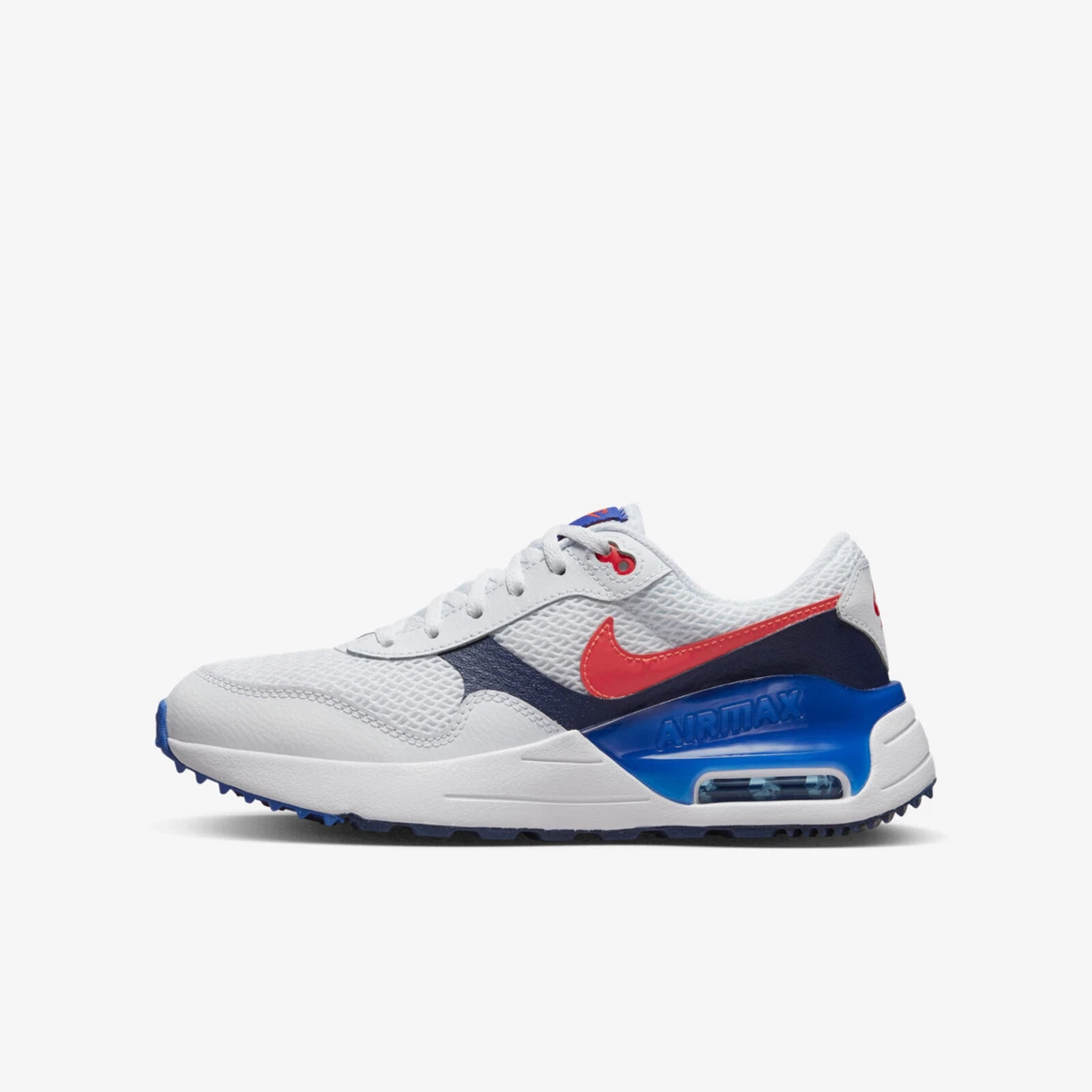 Nike Air Max Systm GS [DQ0284-101] Kids Casual Shoes White/Navy-Bright  Crimson