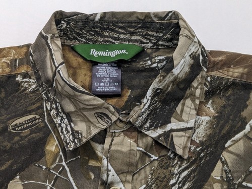 Remington Shirt Realtree Mens 2XL XXL Brown Hunting Woodland Cotton LS - Picture 15 of 15