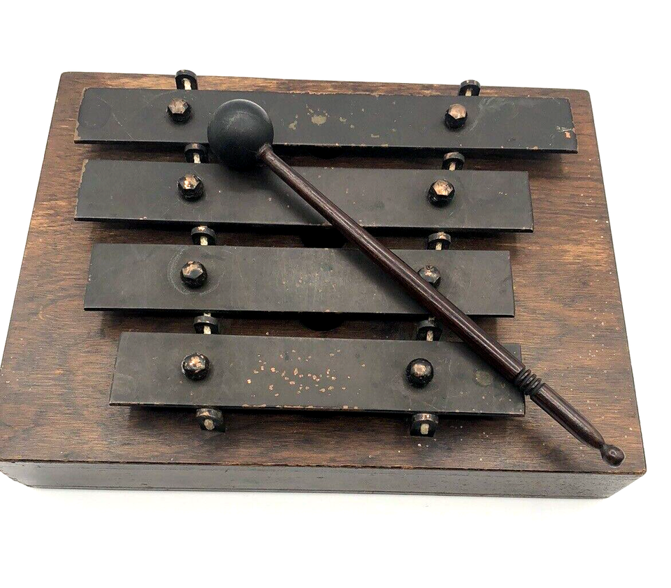 Antique DEAGAN Railroad Car Dinner Chimes Xylophone w Mallet Latest