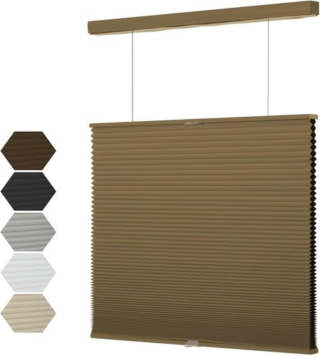 Modern Cordless Blackout Shades, 27"W x 72"H Honeycomb Blinds for Home & Office - Picture 3 of 8