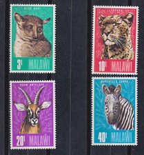 (malawi)1975 Sc 259/62 set MNH,leopard,zebra.   w1190