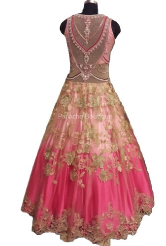 Panache Haute Pink Beaded Gown S Prom Ethereal Fairy Whimsy Embellished $1095 - Picture 8 of 11