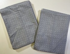 The Big One Pillow Cases 2 Standard Size Gray Geo Pattern Good Condition