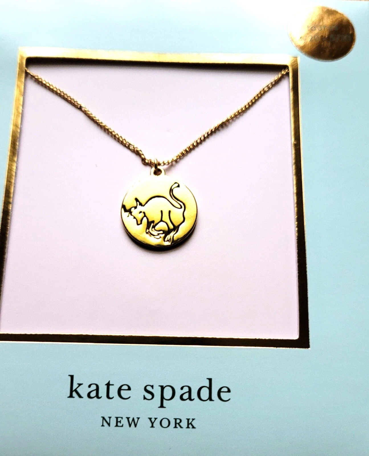 Collana con ciondolo catena segno zodiacale nascita Kate Spade New York Toro New York. Nuovo. Placcato