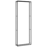 Brennholzregal Mattschwarz 110X28X312 Cm Stahl